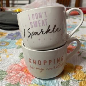 Two Opalhouse Novelty Coffee Mugs